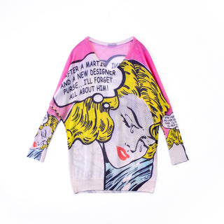 PRINTED ARTWORKS プリントVネックドルマンニット