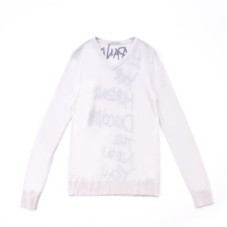 PRINTED ARTWORKS Men's バックロゴVネックニット