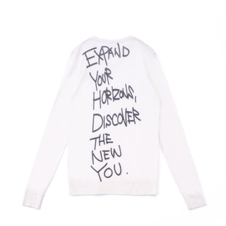 PRINTED ARTWORKS Men's バックロゴVネックニット