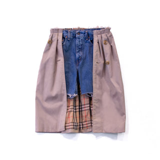 DDPR トレンチ×デニムリメイクショートパンツ