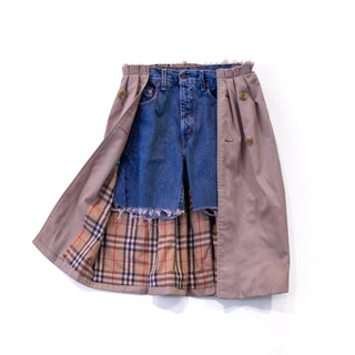 DDPR トレンチ×デニムリメイクショートパンツ