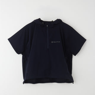 ハーフジップワイドフィットフーディ