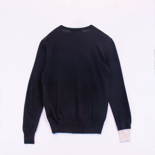 Maurizio Massimino Men's Vネック袖口配色セーター