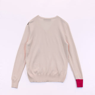 Maurizio Massimino Men's Vネック袖口配色セーター