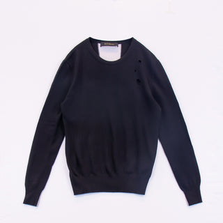 Maurizio Massimino Men's クルーネック背中ラインセーター