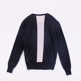 Maurizio Massimino Men's クルーネック背中ラインセーター