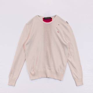 Maurizio Massimino Men's クルーネック背中ラインセーター