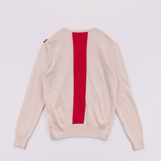 Maurizio Massimino Men's クルーネック背中ラインセーター