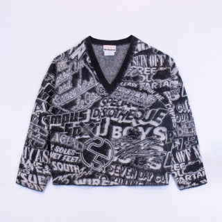 denzilpatrick TEXT PRINT MOHAIR ニット
