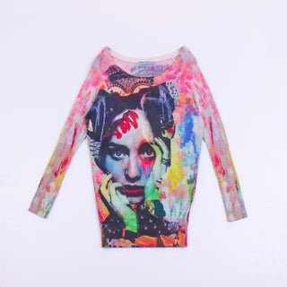 PRINTED ARTWORKS カシミヤチュニックセーター