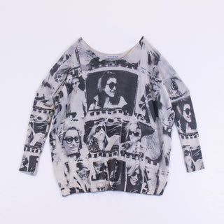 PRINTED ARTWORKS プリントカシミヤドルマンセーター