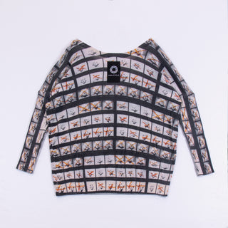 PRINTED ARTWORKS プリントカシミヤドルマンセーター