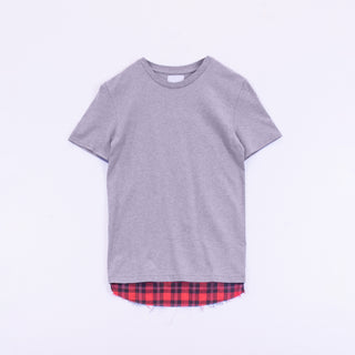 DIFFERENTLY Men's チェック切替Tシャツ